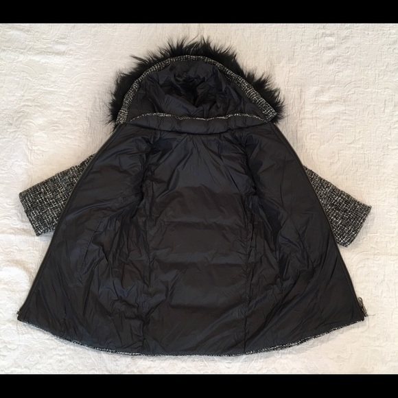 NWT*LILI GAUFRETTE***Reversible Tweed Black Coat - Picture 5 of 8